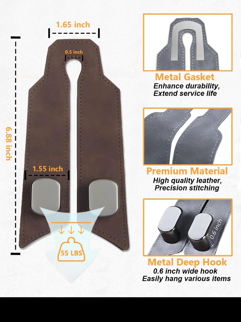 JICOJIN Multifunctional Car Hooks for Headrest, NEW Purse Hook for Car 100% Me